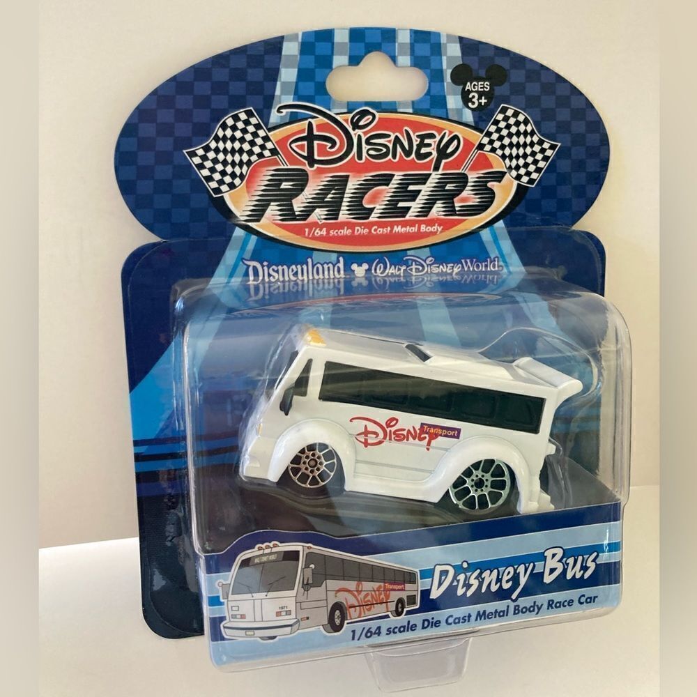 Disneyland Walt Disney World Transportation Bus Disney Racer 1:64 Diecast NIP